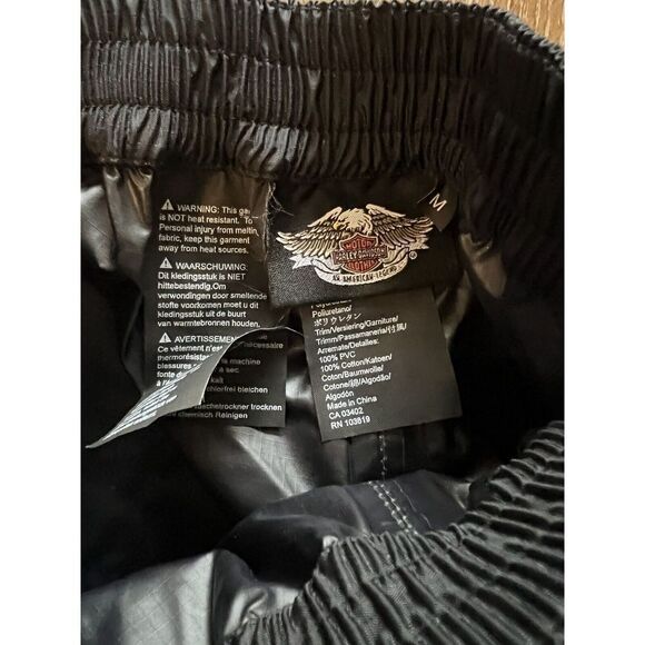 Harley Davidson Mens Black Classic Cruiser Rain Pants Size Medium 98246-09VM - Picture 3 of 3